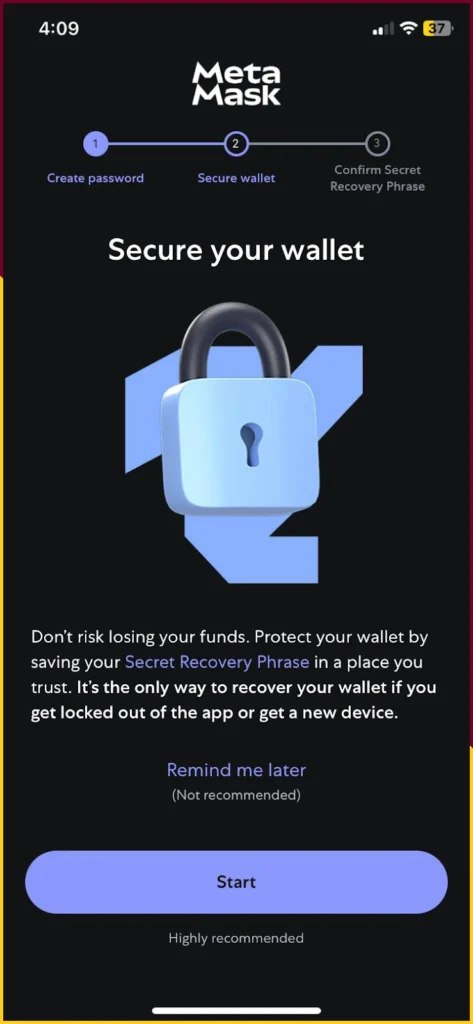 steps to secure your metamask wallet