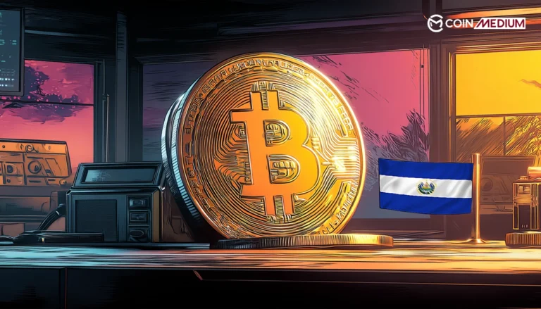 Bitcoin symbol with El Salvador flag