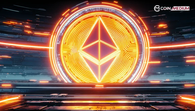 a lit up Ether Machine logo