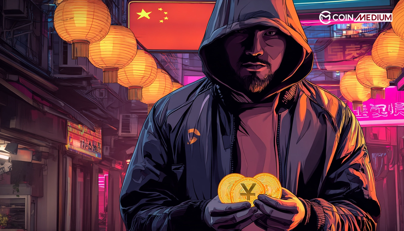 Person holding digital currency in China.