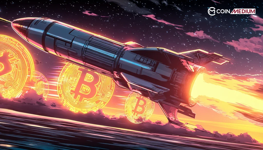 SpaceX logo with Bitcoin symbol showing $153M Bitcoin transfer