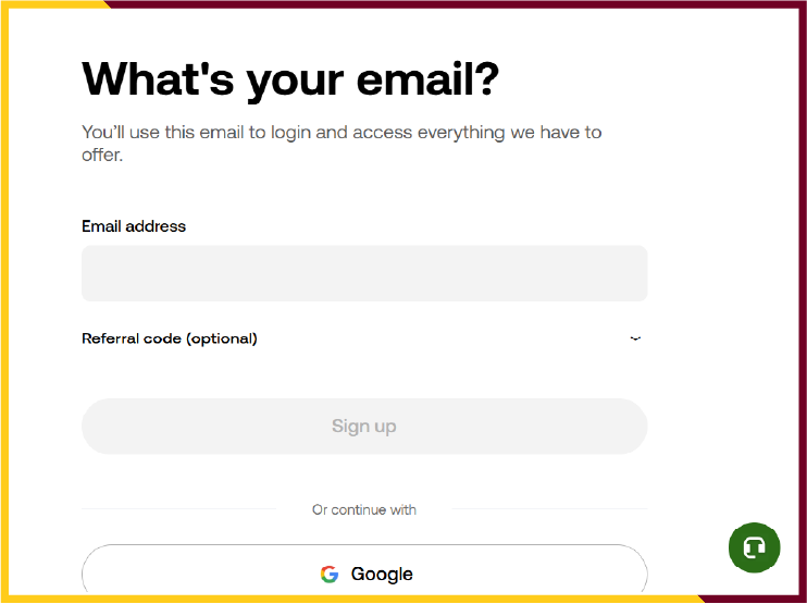 Provide your email and phone number to start the process of opening an OKX account