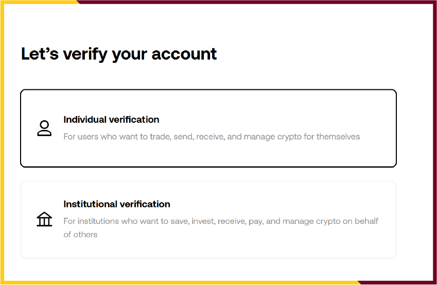 You need to specify which type of verification you would be doing for your OKX account