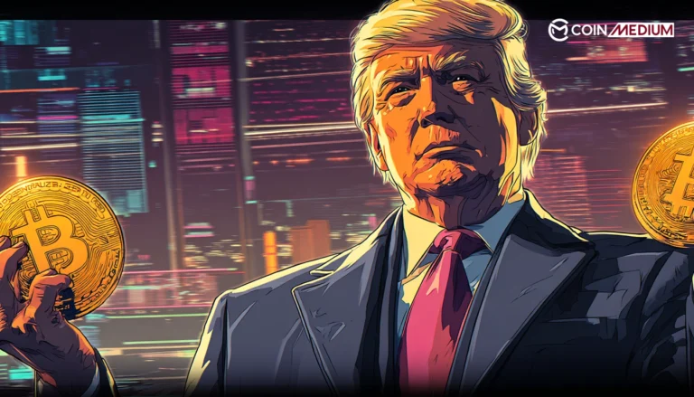 Person holding Bitcoin coins in suit.