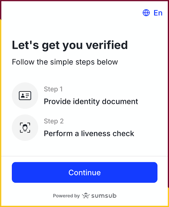 Enter your KYC details to access all features of Bitget