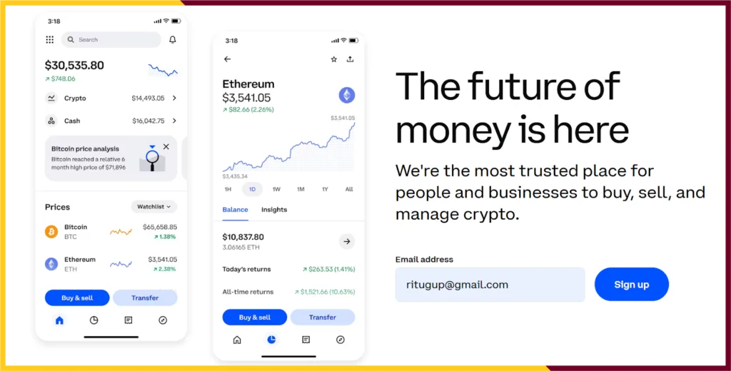 On the homepage, click the “Sign up” button to begin creating your account.