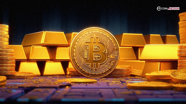 Bitcoin poised amid gold surge.