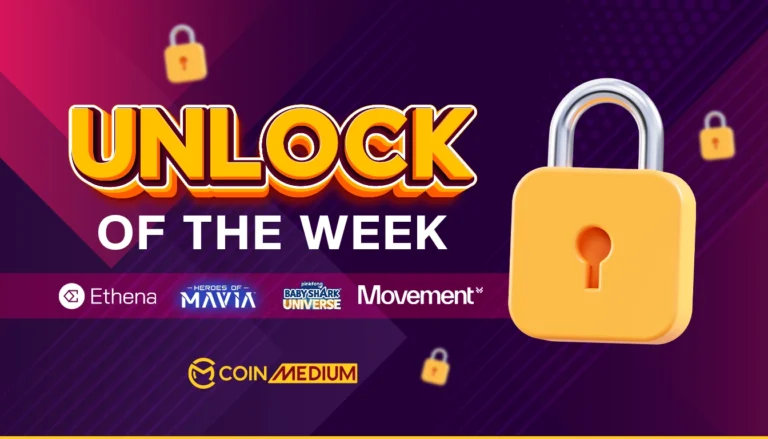 Four crypto projects will release large token amounts this week, including Ethena, Heroes of Mavia, Baby Shark Universe, and Movement, which could move prices.