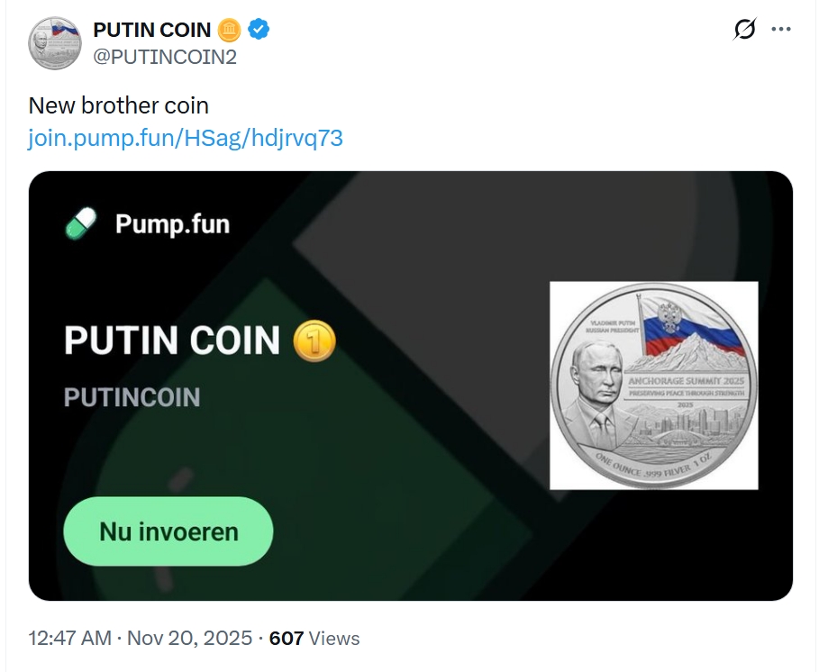 Weirdest Crypto Projects - PUTinCoin