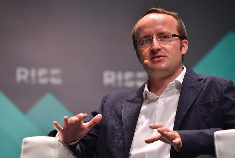 Kris Marszalek speaking at a conference in 2018. Source: RISE