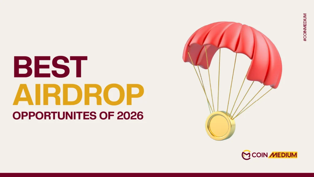 Overview of three major 2026 crypto airdrops including a trading rewards platform, a prediction market, and a tokenized gold vault.
