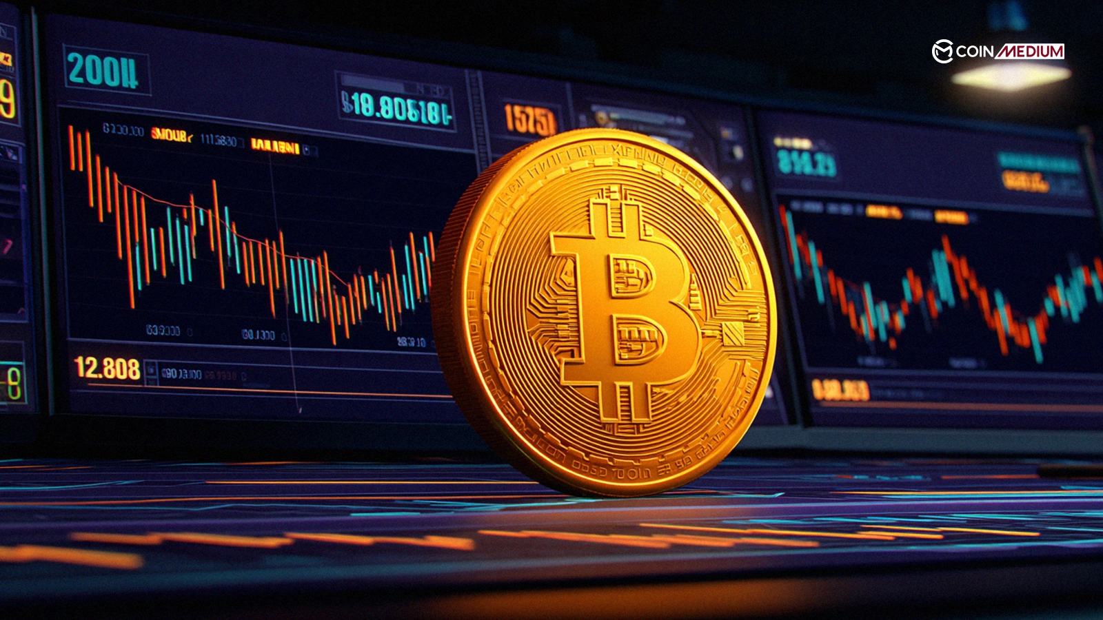 Bitcoin hovering near $70,000 with a sideways price chart, while altcoins like Ethereum show minimal movement in a quiet and uncertain crypto market, reflecting low trading activity and cautious investor sentiment amid global economic concerns.